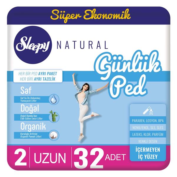 Image de Sleepy Natural Daily Pads Long 32 pièces